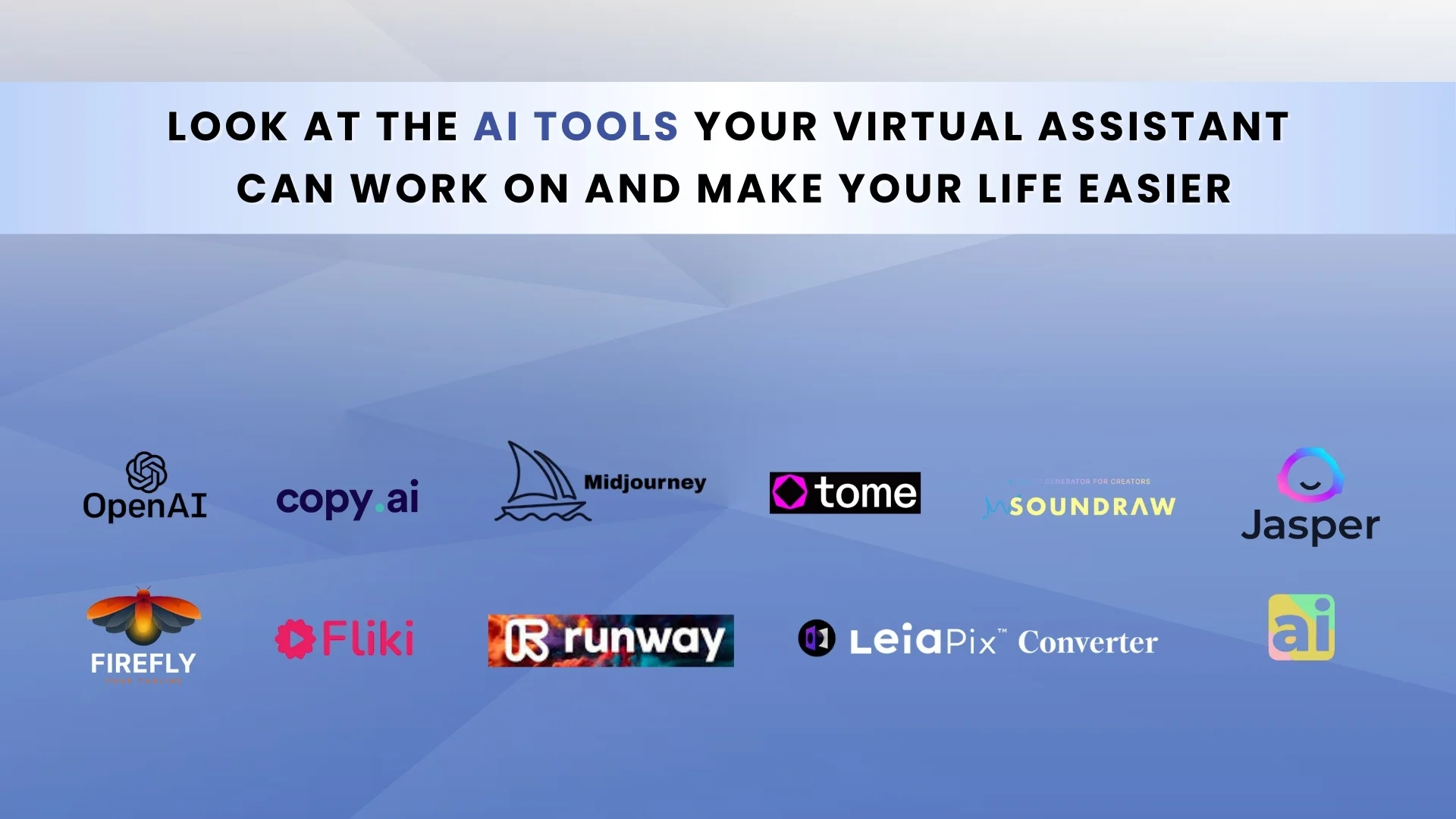 AI tools your virtual assistant can work on