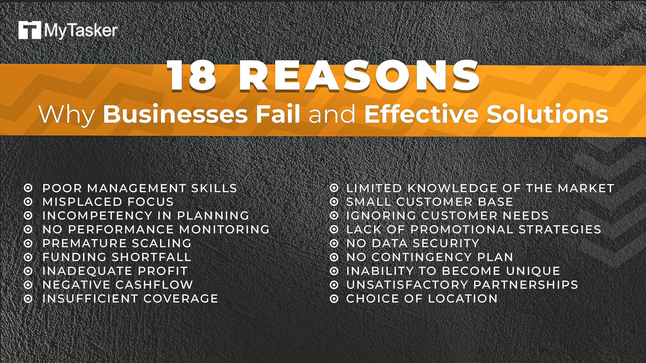 18 Reasons Why Businesses Fail and Effective Solutions (Infographic)