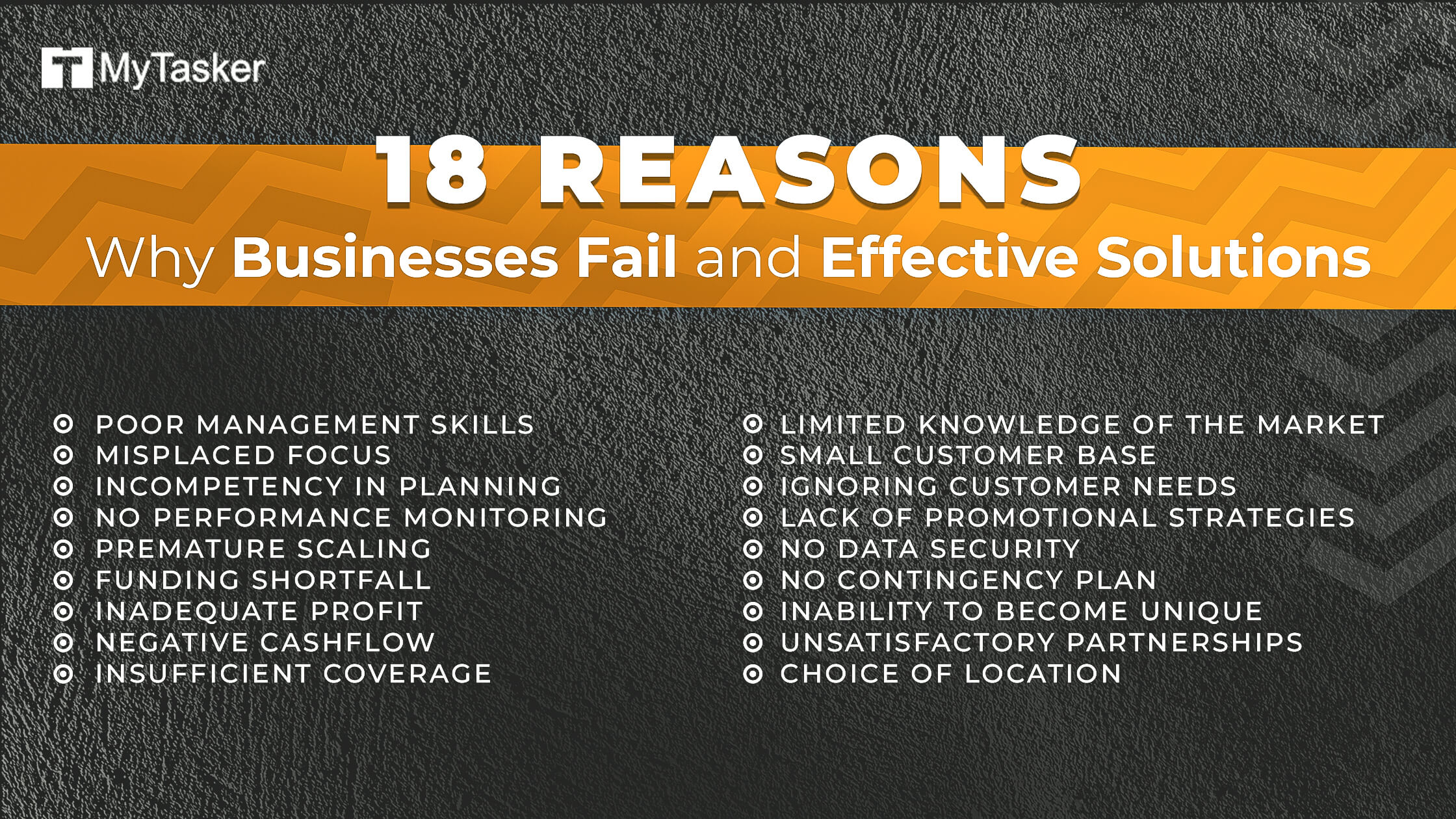 18 Reasons Why Businesses Fail Effective Solutions