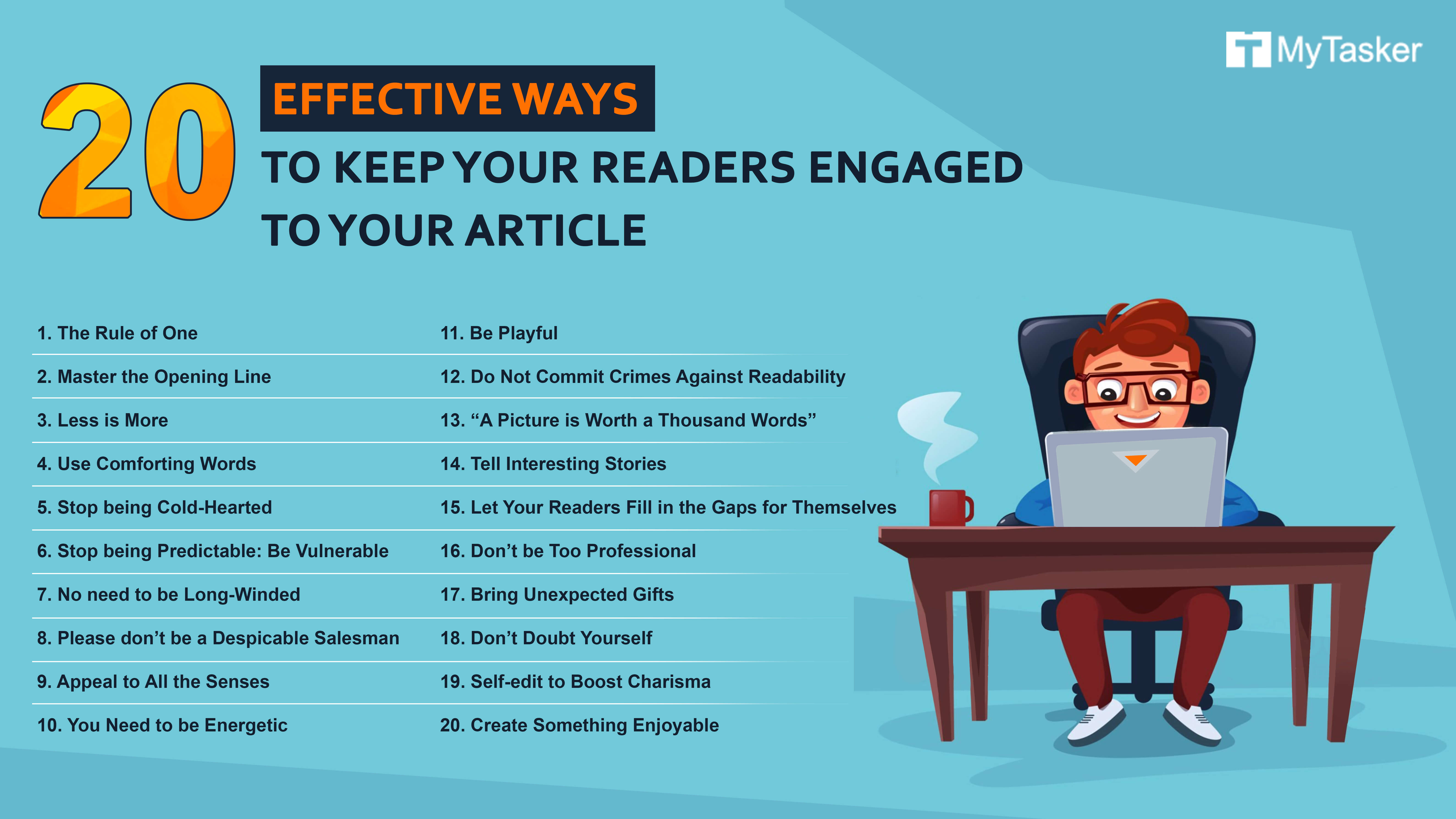 20 Effective Ways to Keep Your Readers Engaged to Your Article (Infographic)