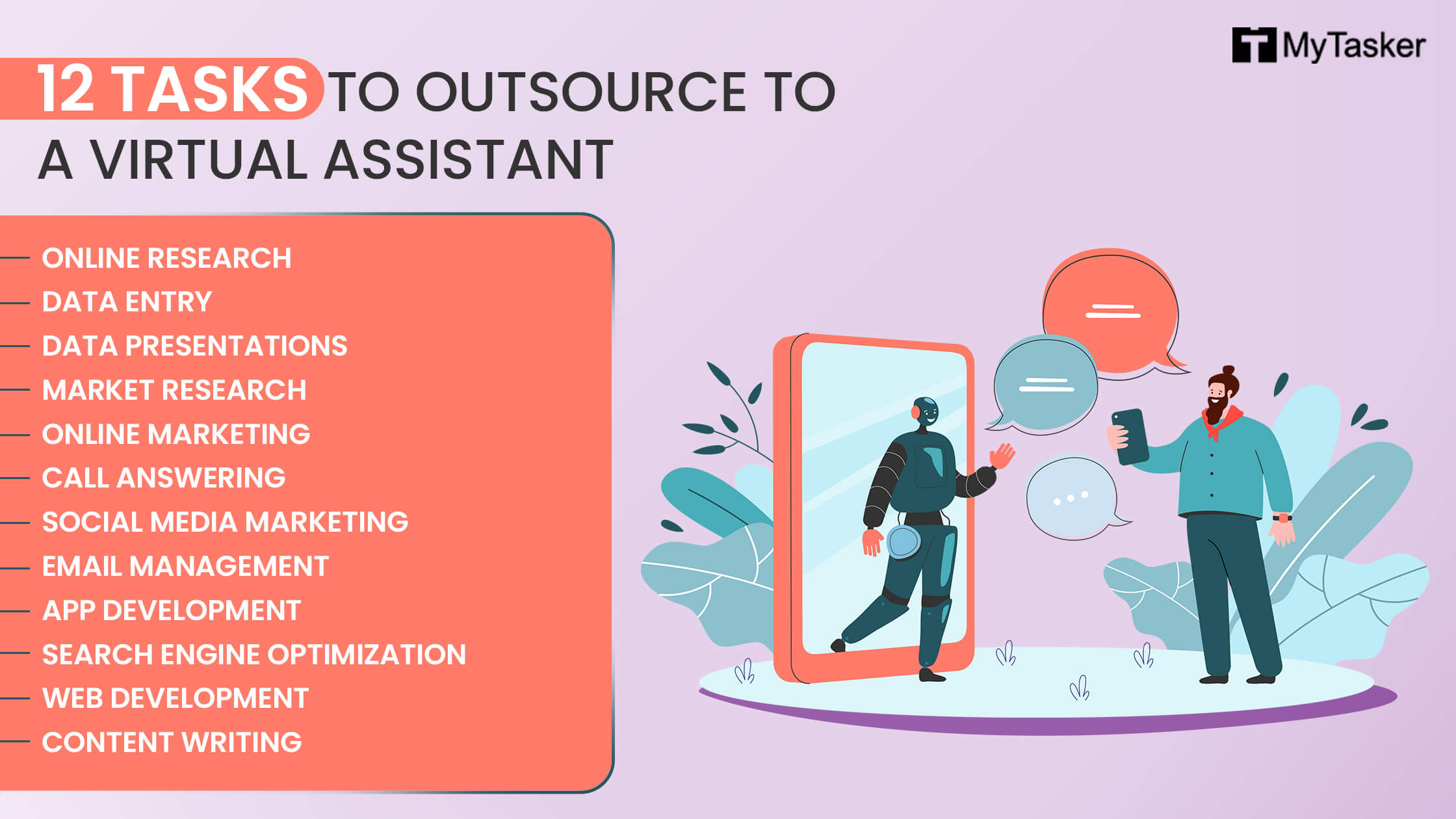 Outsourcing Tasks To A Virtual Assistant Infographic