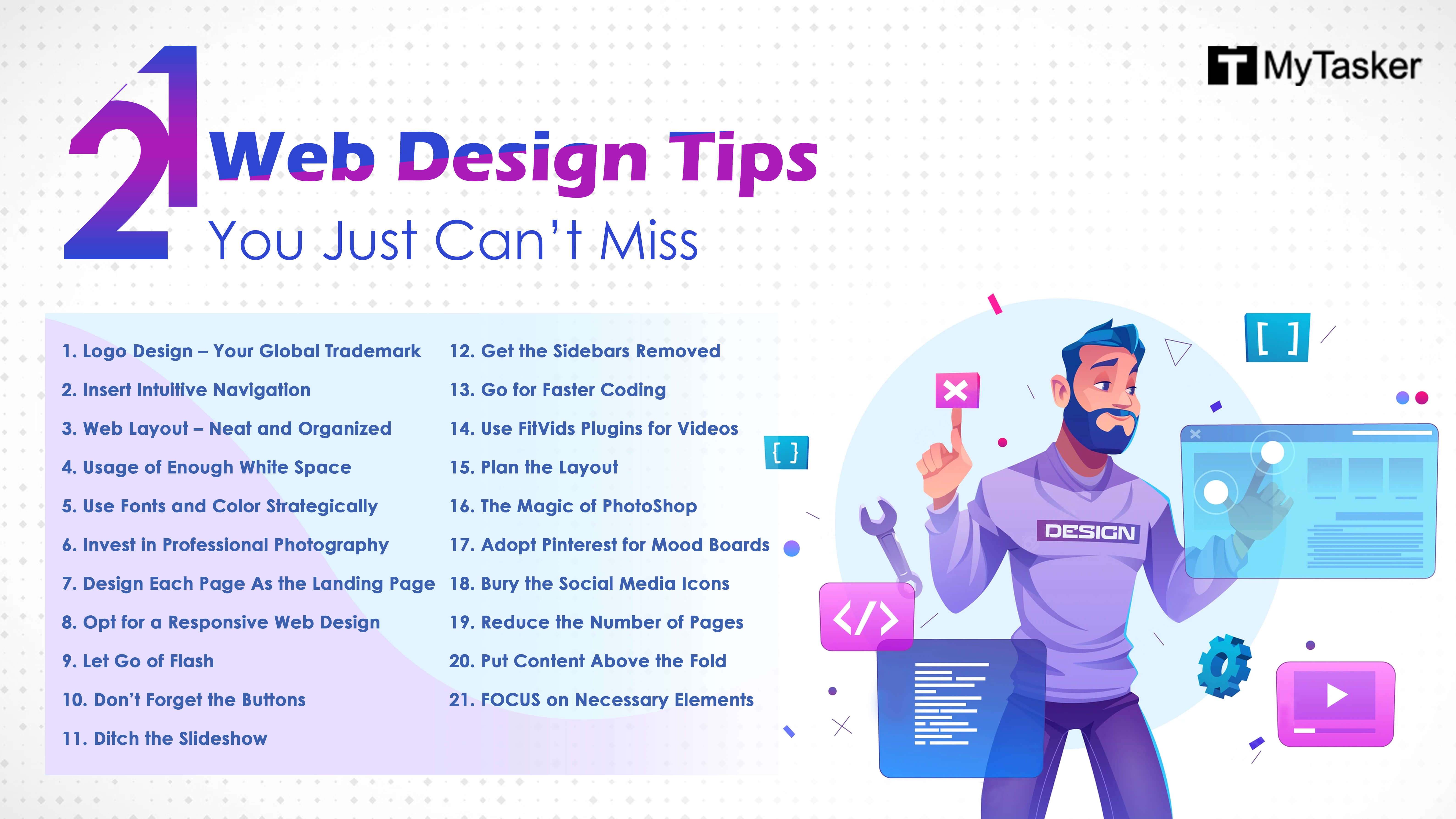 21 Web Design Tips You Just Can’t Miss