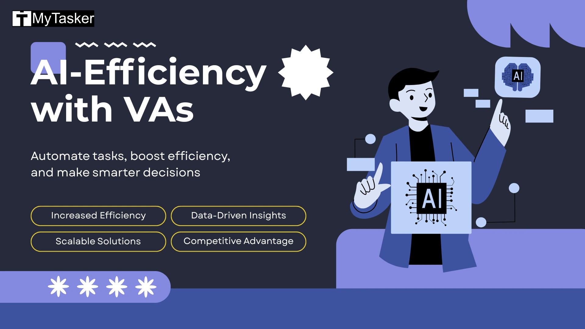 The image shows how VA help in boosting AI efficiency