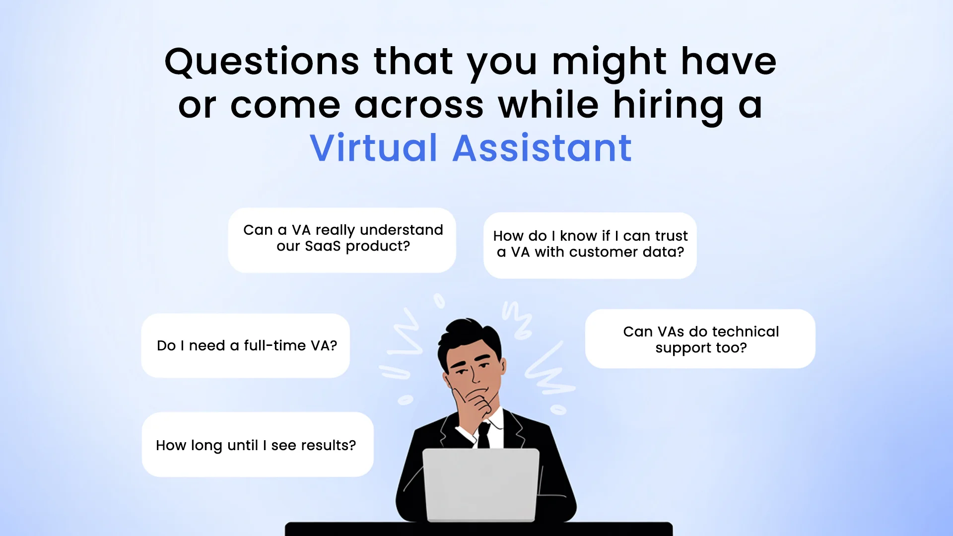 Questions that you might have or come across while hiring a Virtual Assistant