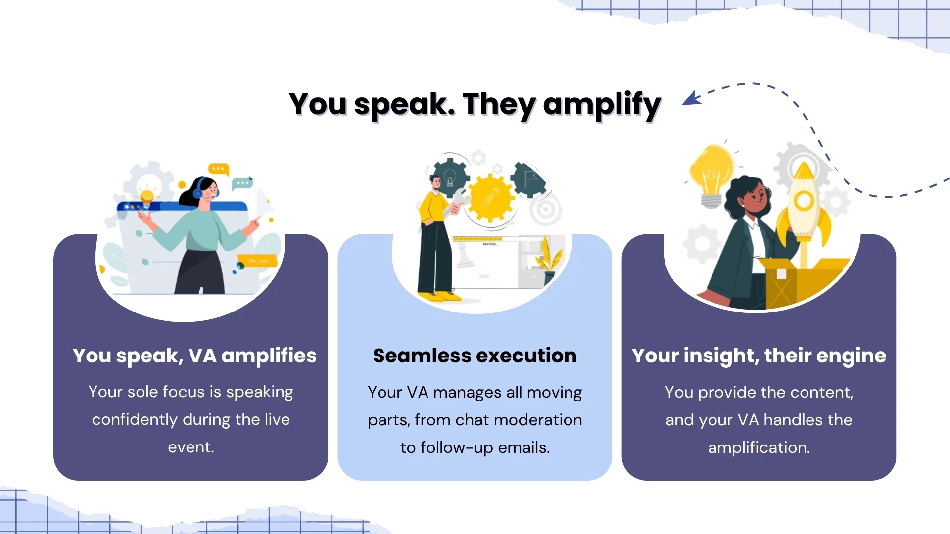 You speak. They amplify