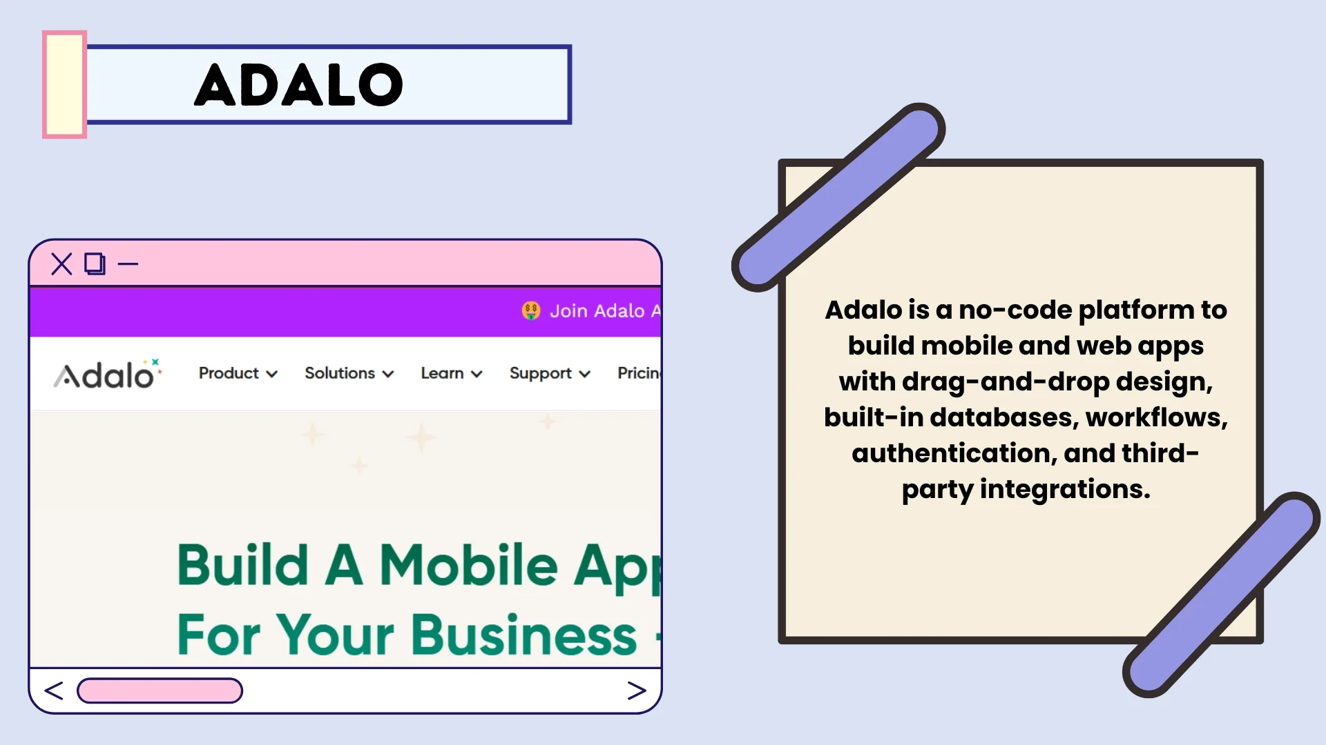 Adalo – No-Code AI App Maker for Mobile