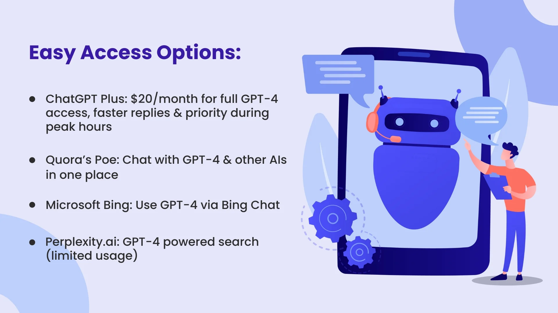 Easy Access Options for ChatGPT-4