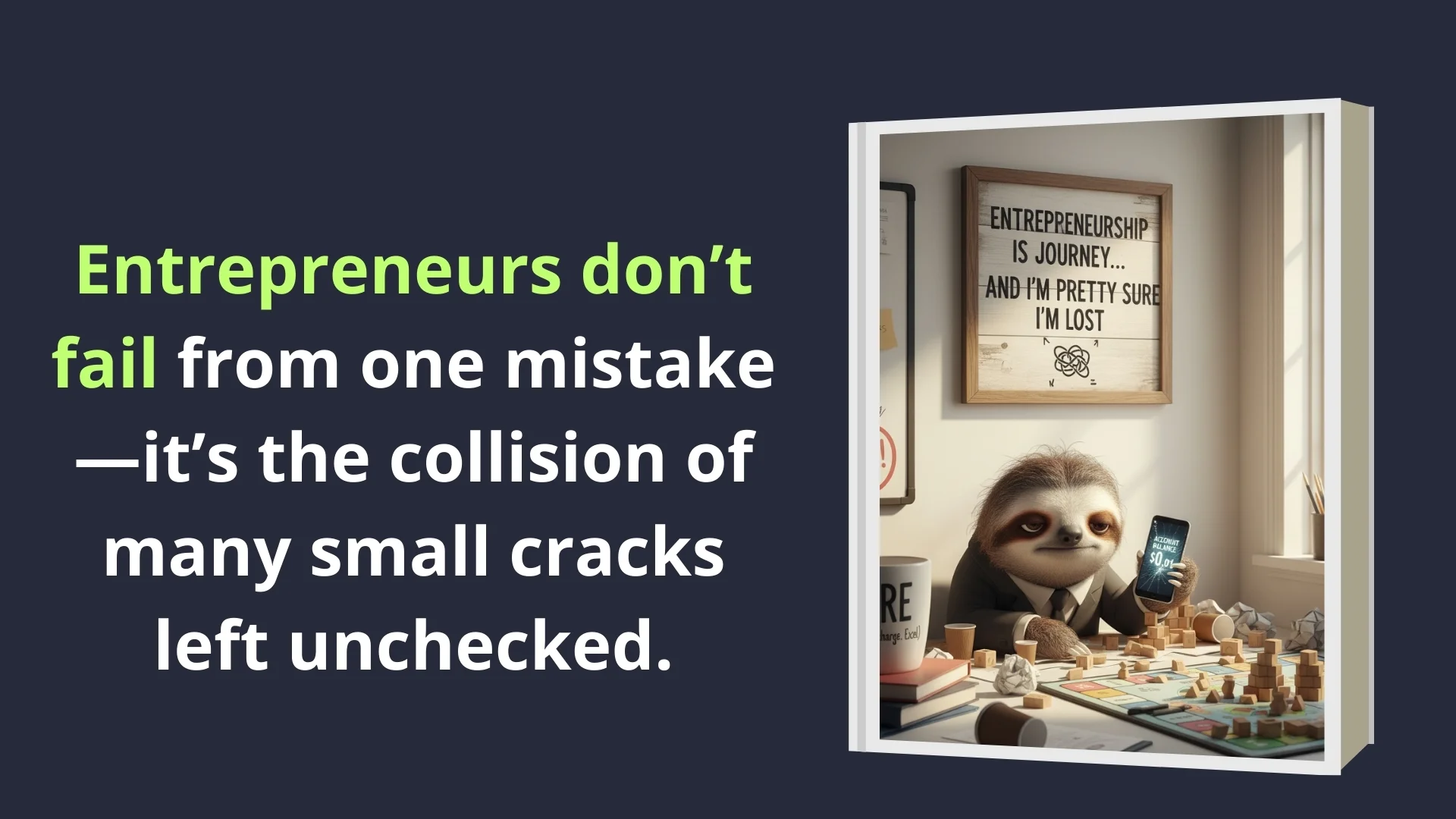 Entrepreneurs do not fail from one mistake