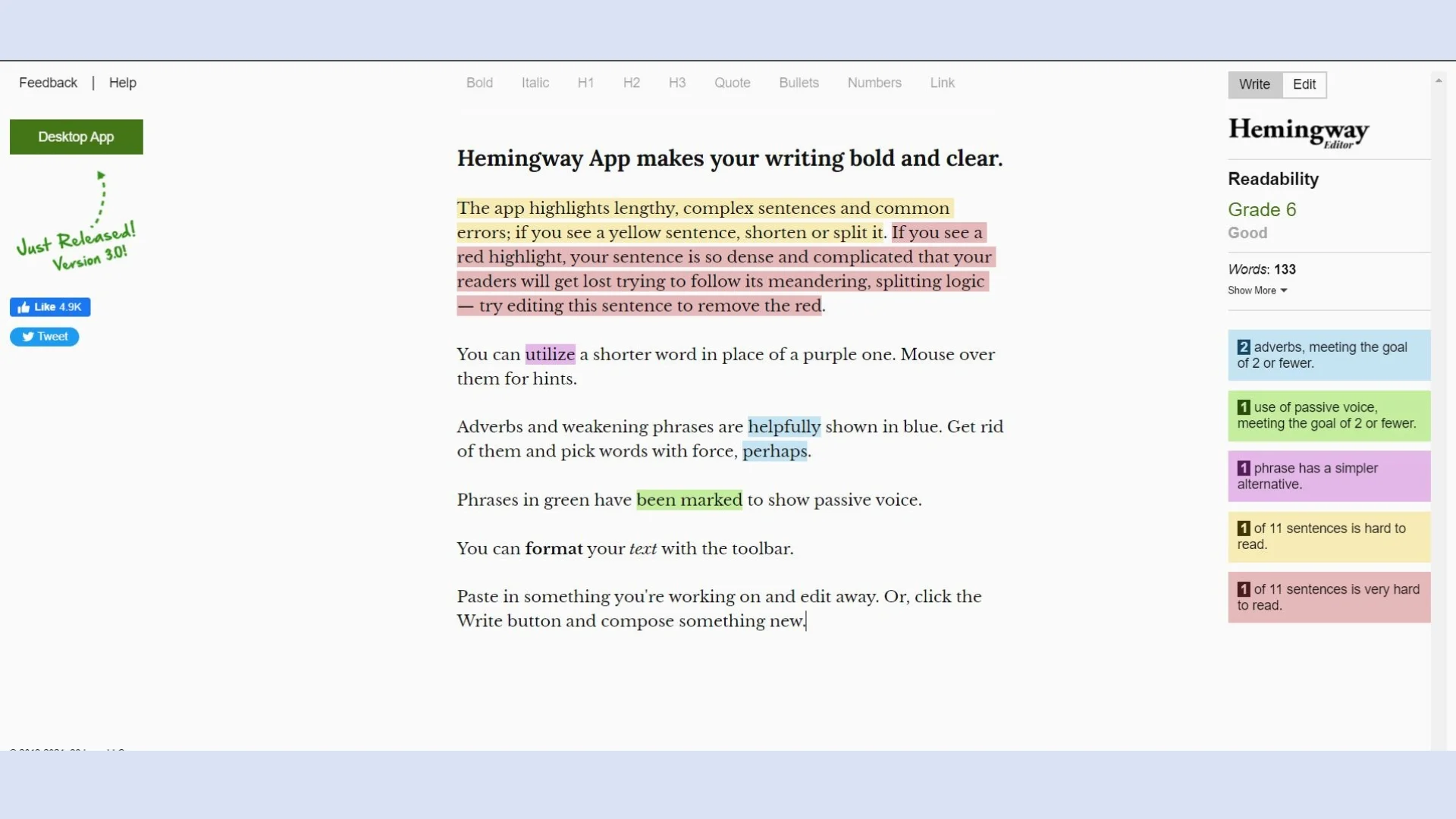 Hemingway Editor