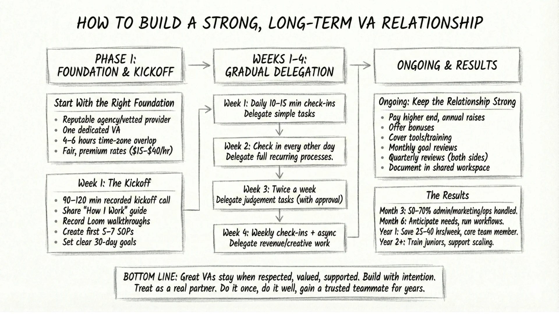 How to build a long term VA relationships