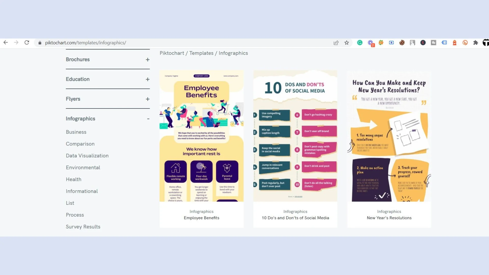 Piktochart for infographics