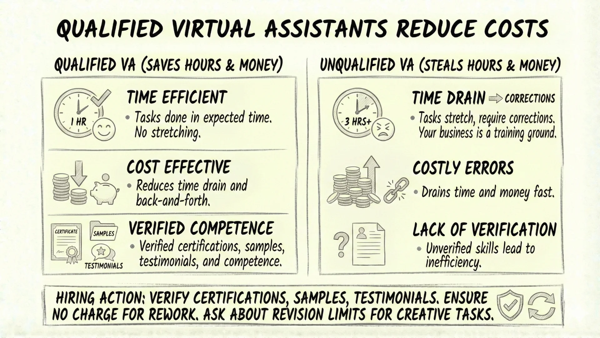 Qualified Virtual Assistants Reduce Costs