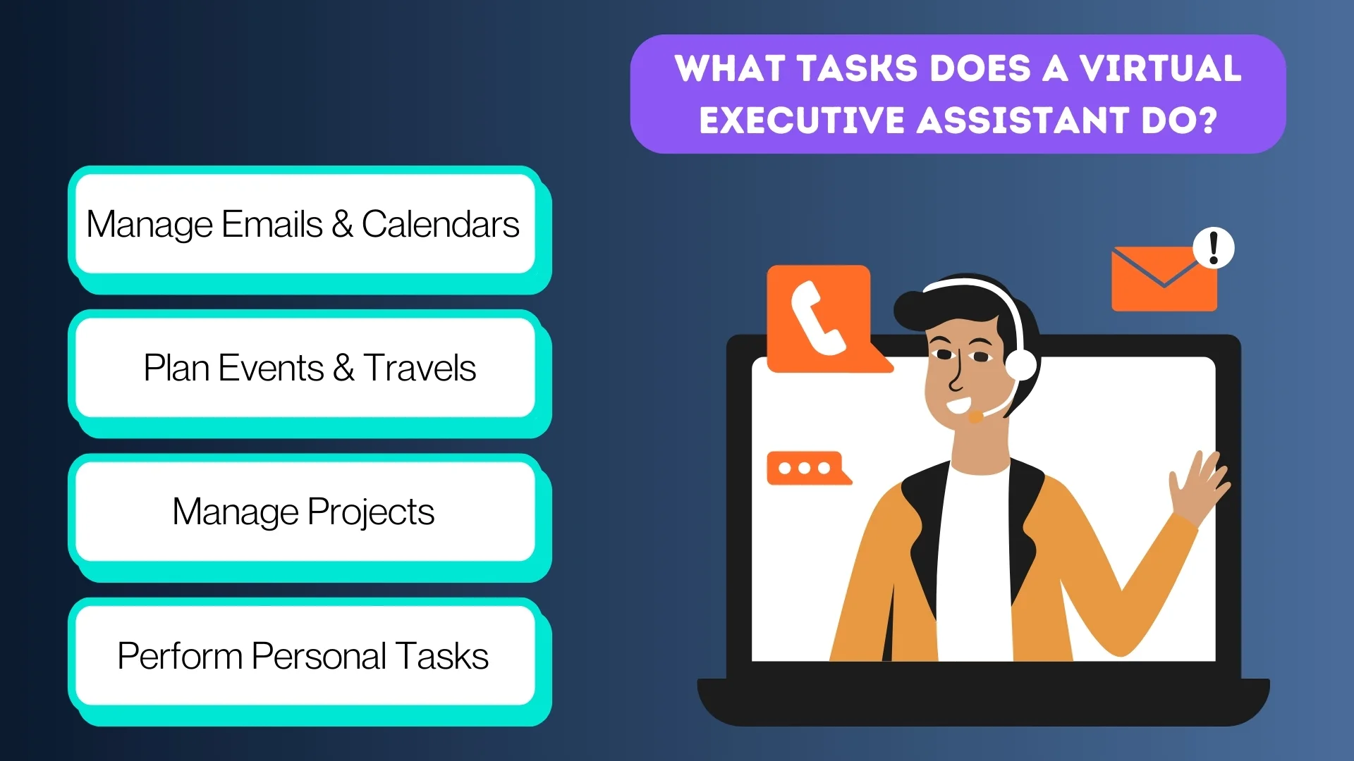 What tasks does a Virtual Executive Assistant do?